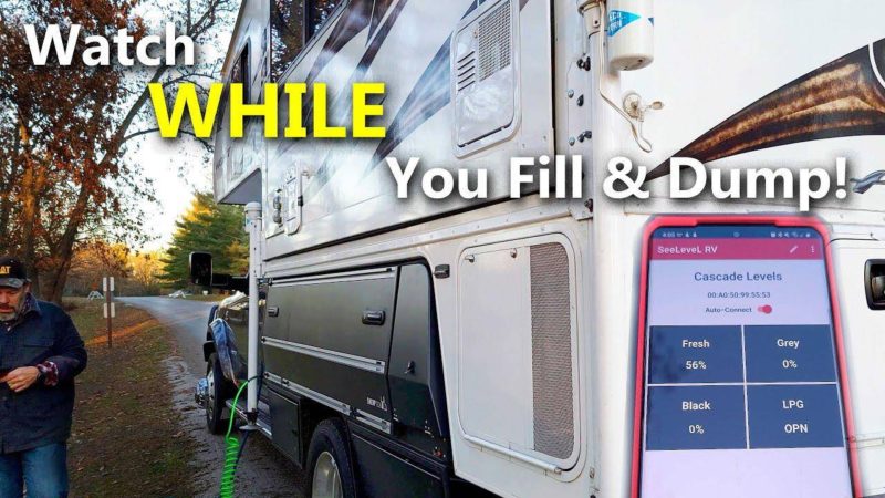 USEFUL SeeLevel Bluetooth Monitor/App & Winter Water Blow-out | Full-Time Truck Camper Travels |E44