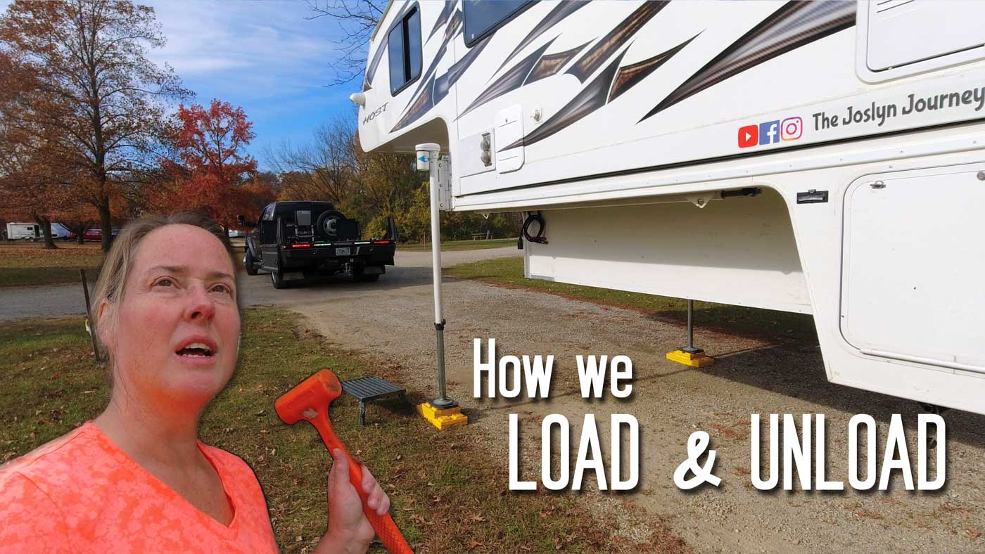 How to get a truck camper off (and on) a flatbed truck & our StableCamper System! | E98