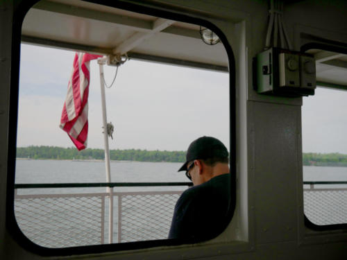 Relaxing on the way to Washington Island