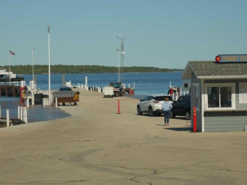 Ferry entry on the mainland